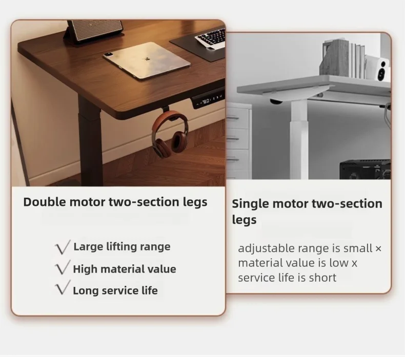 * Standing Desk with Drawer - Solid Wood, Ergonomic, Height Adjustable, Sit, Stand Office Desk for Home, Office, Furniture Desks