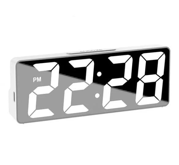 * Tabletop Smart Alarm Clock - Desk LED Colorful Digital Mirror Alarm Clock With Multi Function