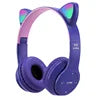* Glowing Cat Ears Gaming Headset - Hot-Selling P47M Cat Ears, Foldable Stereo Headset, Luminous Design On-Ear Over-Ear Gaming Headphones