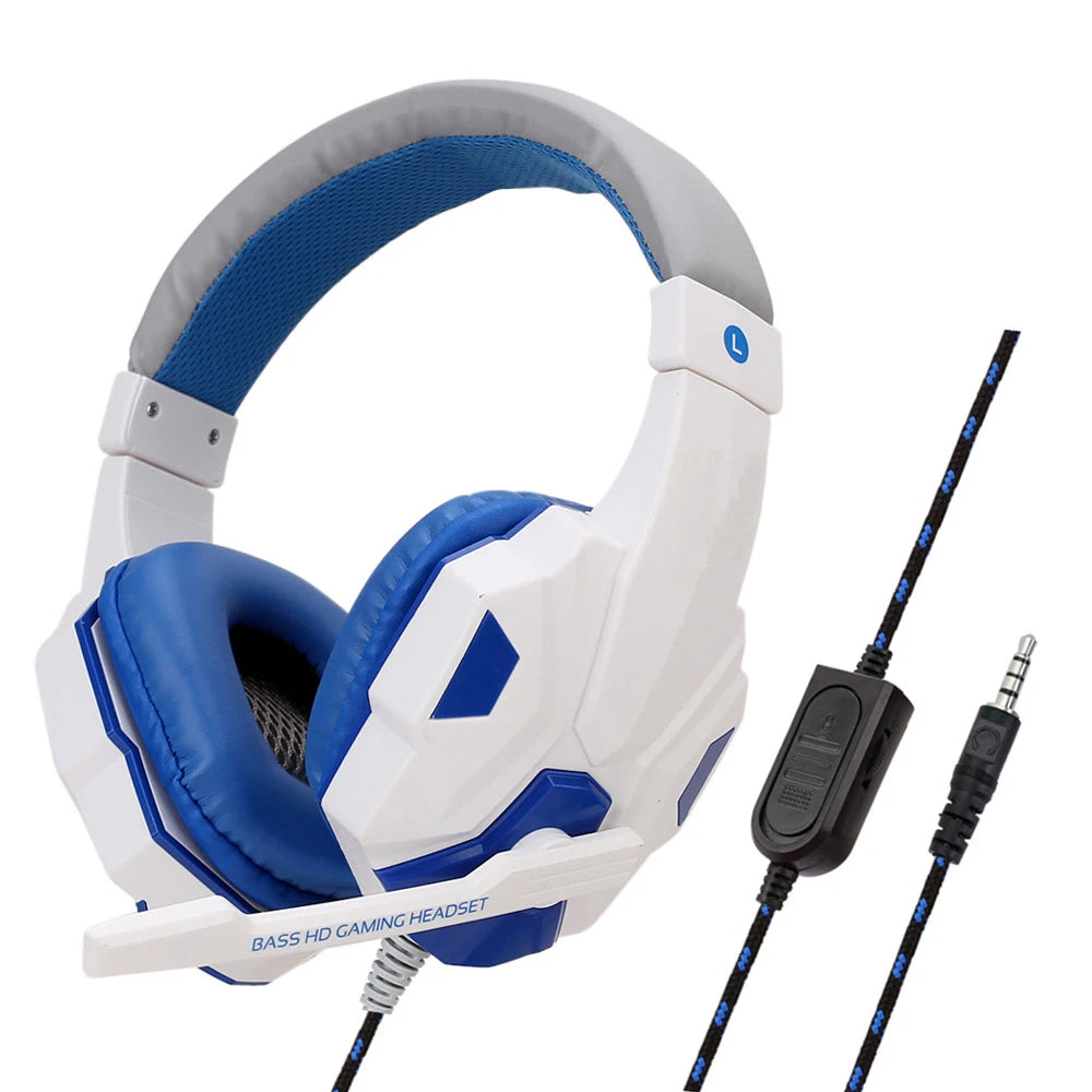 * Gaming Headphones with Microphone - Over-Ear Gaming Headsets, 3.5mm Wired Headphones, Music, Stereo Earphones With Adjustable Microphone For PS4, PS5, Laptop, Computer, PC