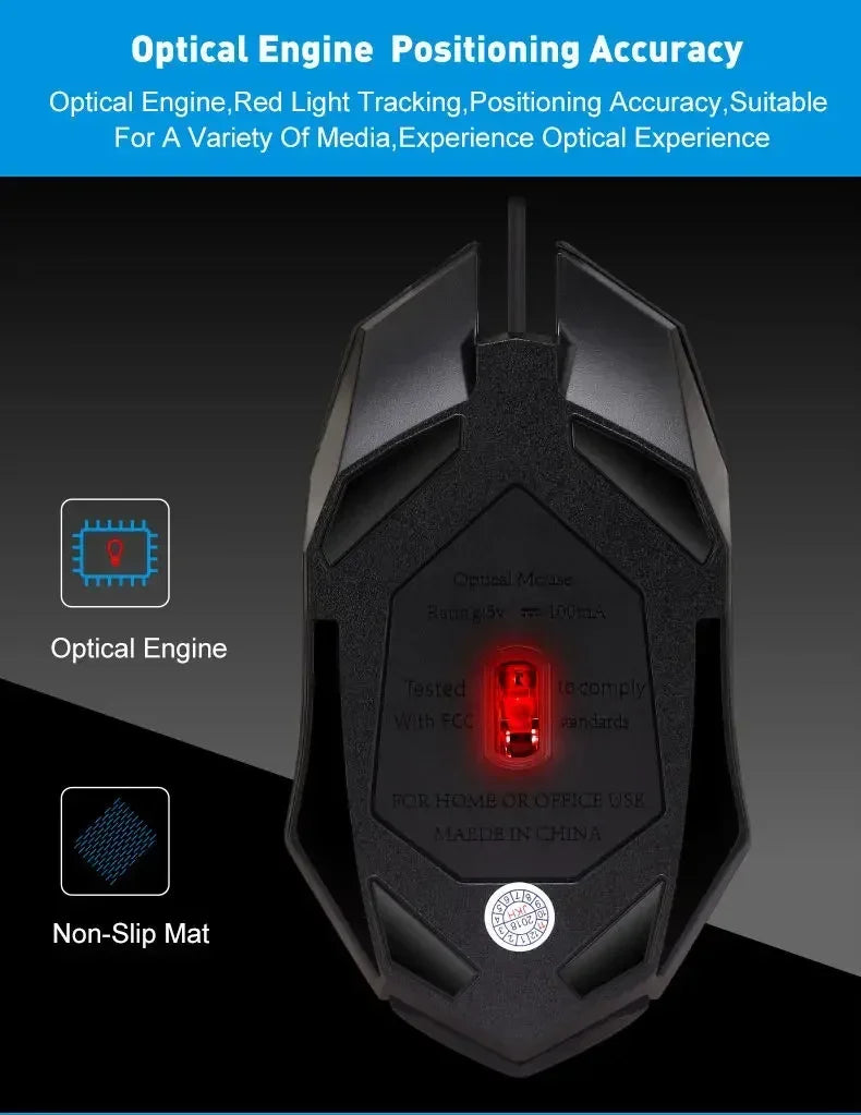 Gaming Computer Mouse #1 - Latest, High-quality, Ergonomic, Desktop, Laptop, 4-button, USB, RGB Backlit