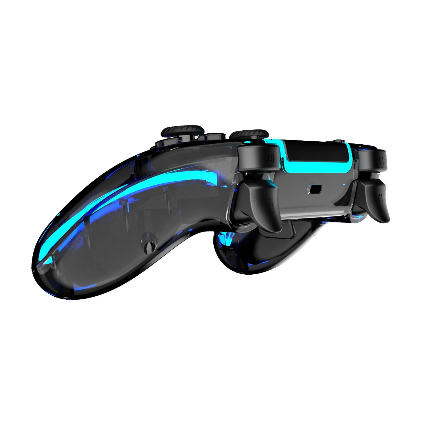 PS5 Wireless Controller - STK-5007L for PS5,Transparent Controller with Breathing RGB Light, Programmable Buttons&Type-C Port