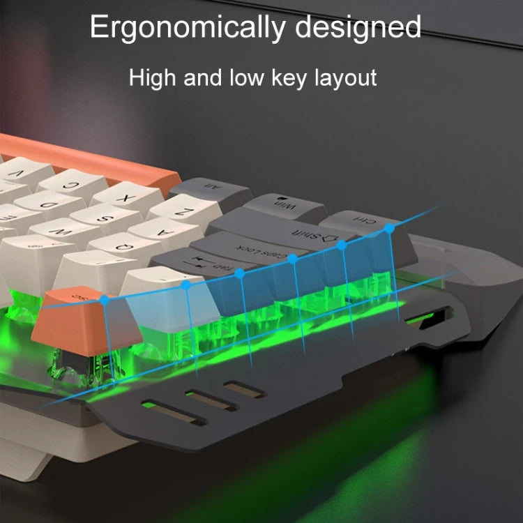 * Metal Keyboard with Phone Holder - XUNSVFOX K90, Mechanical Feeling, Computer Wired Gaming Keyboards with Phone Holder