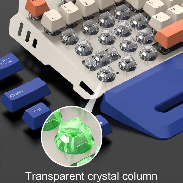* Metal Keyboard with Phone Holder - XUNSVFOX K90, Mechanical Feeling, Computer Wired Gaming Keyboards with Phone Holder