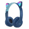 * Glowing Cat Ears Gaming Headset - Hot-Selling P47M Cat Ears, Foldable Stereo Headset, Luminous Design On-Ear Over-Ear Gaming Headphones