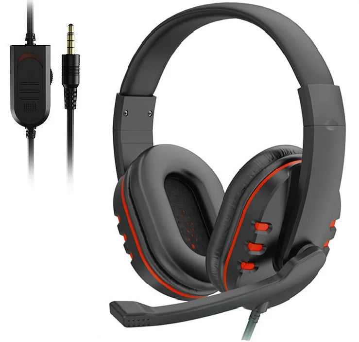 * Gaming Headphones w/ Microphone - 3.5mm Wired, Gaming Headset, Music, For PS4, PC, Chat With Microphone