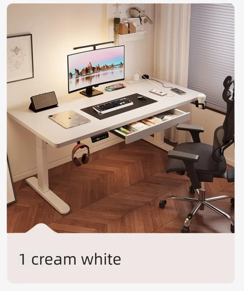 * Standing Desk with Drawer - Solid Wood, Ergonomic, Height Adjustable, Sit, Stand Office Desk for Home, Office, Furniture Desks