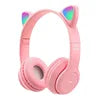 * Glowing Cat Ears Gaming Headset - Hot-Selling P47M Cat Ears, Foldable Stereo Headset, Luminous Design On-Ear Over-Ear Gaming Headphones