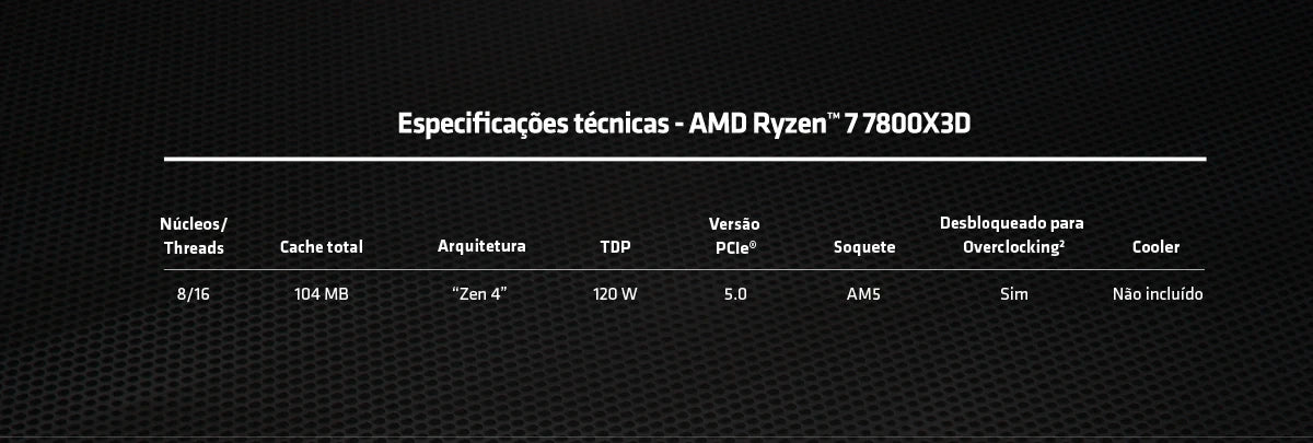 [NEW] AMD Ryzen 7 7800X3D - 8-Core, 16-Thread, L3=96M, 4.2GHz, 5NM Socket, AM5 120W, DDR5, R7 7800X3D Gaming Processor No Cooler