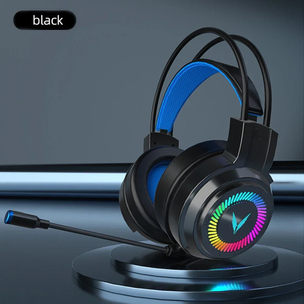 * Gaming Headset Noise Canceling Microphone - E-Sports Gaming Headphones, 7.1 Stereo Surround Sound, Wired, Headphones for PS5, Xbox One, Movie, Music