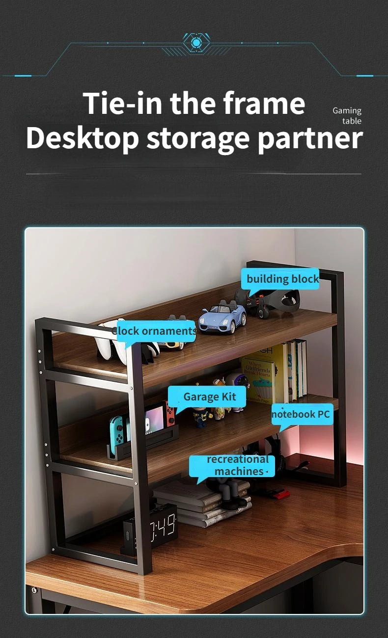 Modern Corner Computer Table - Desk, Home, Double Gaming Desk for Office, Designer L-shaped, Office Computer Desk with Bookshelf Furniture