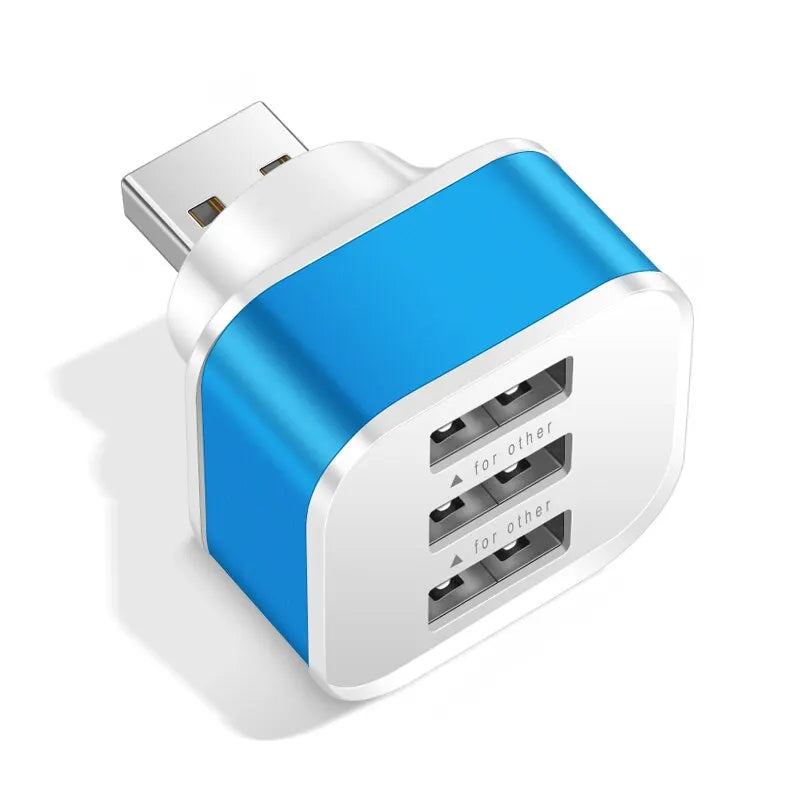 3 Port USB Slots Adaptor - USB 3 in 1 2.0 Multple USB Interface Extender Auto Electronics Accessories