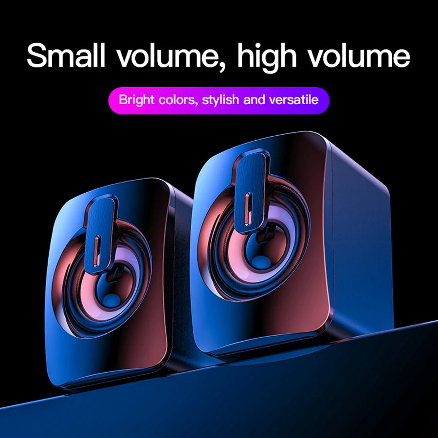 * Computer Speakers - RGB Lighting Option, For PC, Laptop, Desktop, Caixa De Som Sound Box, Music Audio System, Column Acoustics, Amplified Unit