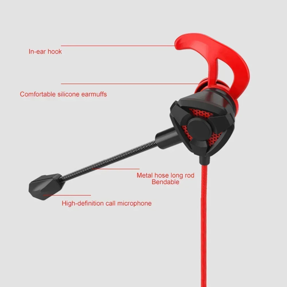 Wired Gaming Earbuds with Microphone - PS4, Phone, Tablet, Laptop, and Universal Game