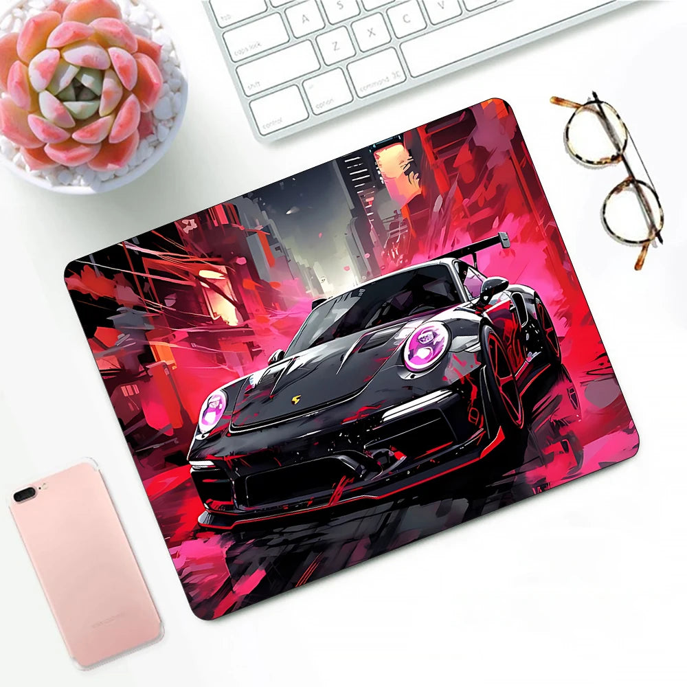 Gaming Mouse Pad #0.3 - 14 Different Styles, 3 Different Sizes, 42 Variants, XS Small Mousepad For PC Gamer, Desktop Luxury, Sports Car Logo