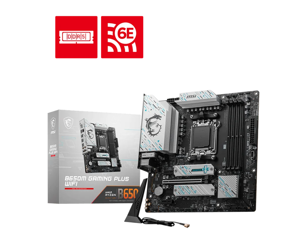 [NEW] MSI B650M GAMING PLUS WIFI - AMD B650 Supports DDR5 7200+MHz (OC) 192GB AMD Ryzen ™ 7000 8000 Series Motherboard Socket AM5