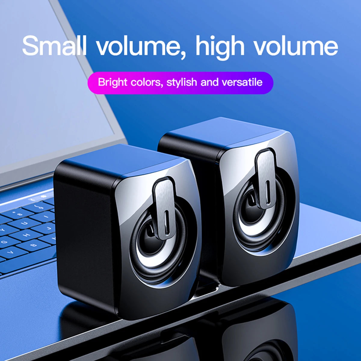 * Computer Speakers - RGB Lighting Option, For PC, Laptop, Desktop, Caixa De Som Sound Box, Music Audio System, Column Acoustics, Amplified Unit