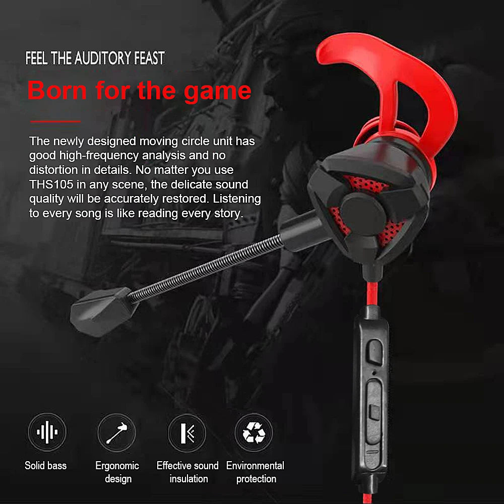 * Headset Gamer Headphones - Wired Earphones, Gaming Earbuds With Mic, PS4, CSGO Casque, Phone, Tablet, Laptop, Universal Gameme