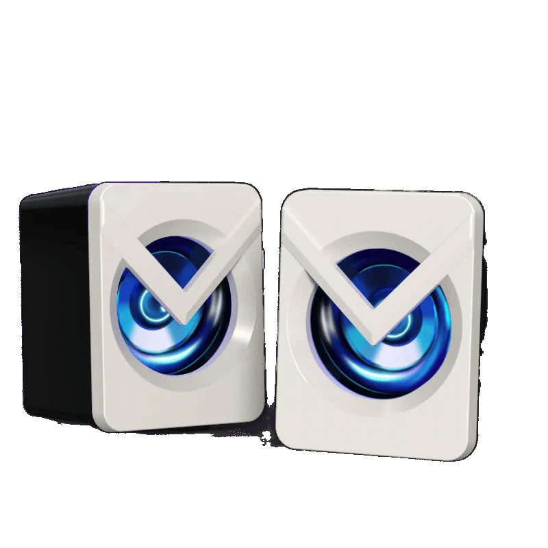 Computer Speakers - High Quality, Stereo Sound, Small Stereo, Subwoofer, Wired Speaker with RGB Light, Home, Office