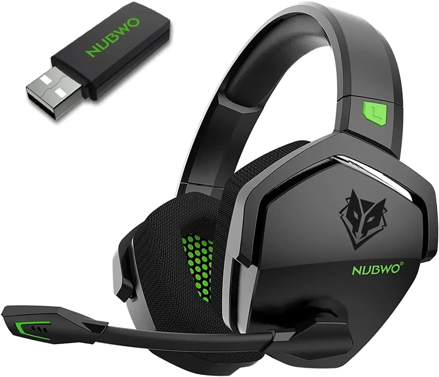 * Gaming Headphones with Microphone - NUBWO G06 Dual Wireless Gaming Headphones, 2.4GHz Bluetooth, 5.3 Gamer Headsets with Microphone for PS5, PS4, PC, Mobile, Switch