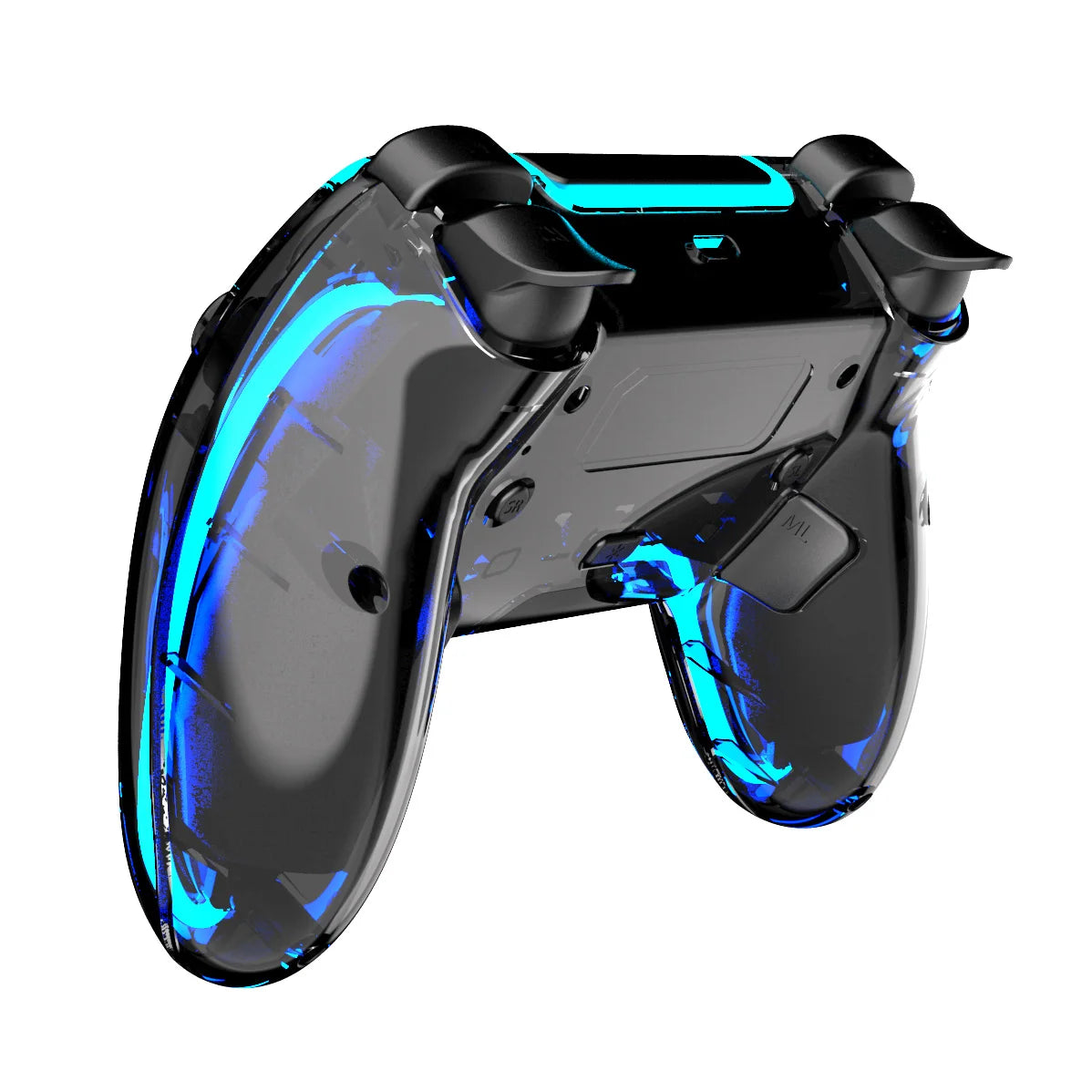 PS5 Wireless Controller - STK-5007L for PS5,Transparent Controller with Breathing RGB Light, Programmable Buttons&Type-C Port