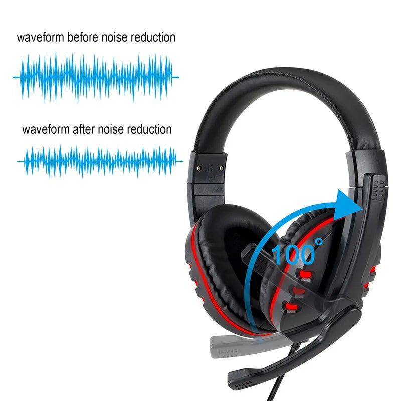 * Gaming Headphones with Microphone - 3.5mm Wired Gaming Headset, Music For PS4, PC , Chat With Microphone
