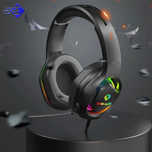 * Gaming Headphones with Microphone - For PC/PS4/PS5, EKSA E1000, 7.1 Surround, RGB Gaming Headset, USB Wired Headphones With Noise Cancelling Microphone