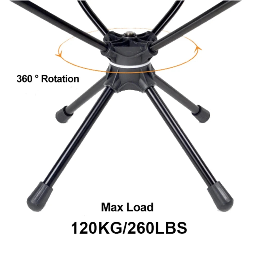 * Folding Chairs - Lightweight Rotatable Swivel Chair for Gaming, Camping, Beach, Fishing, Chairs with Carry Bag for Picnic Hiking