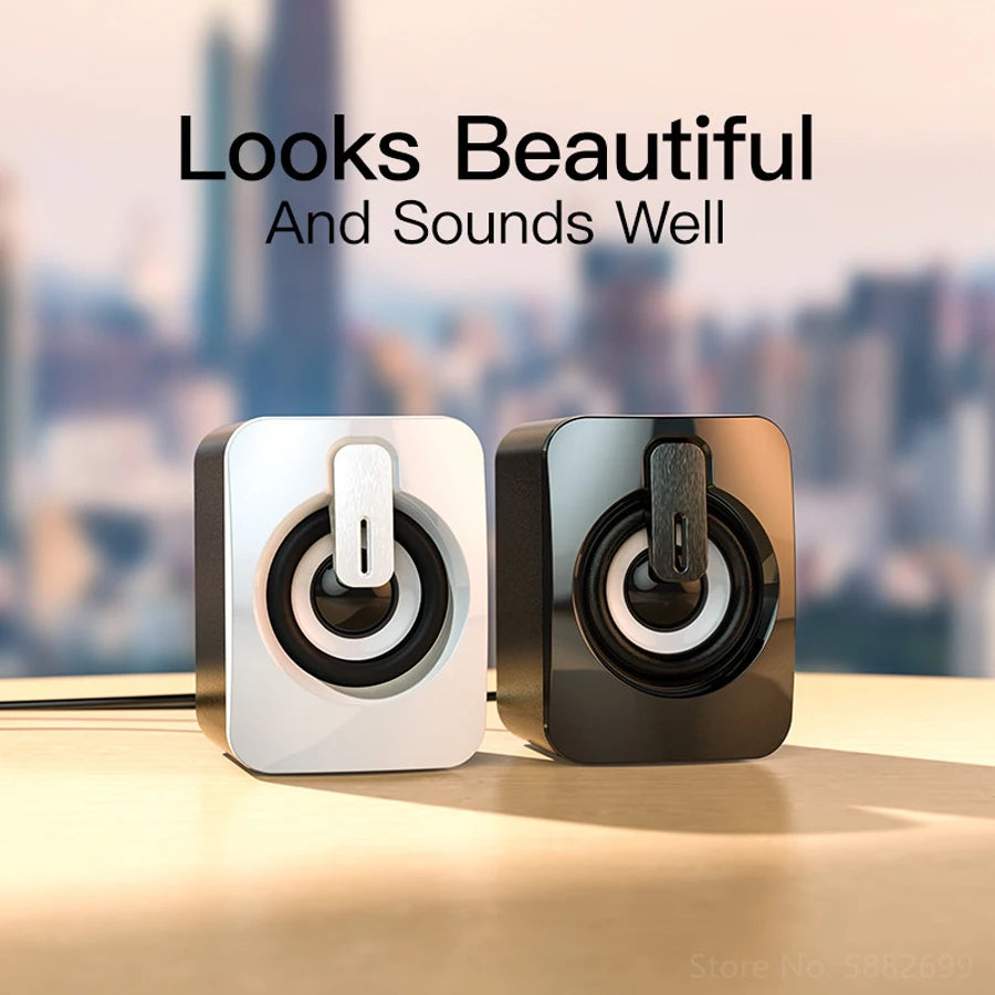 * Computer Speakers - RGB Lighting Option, For PC, Laptop, Desktop, Caixa De Som Sound Box, Music Audio System, Column Acoustics, Amplified Unit