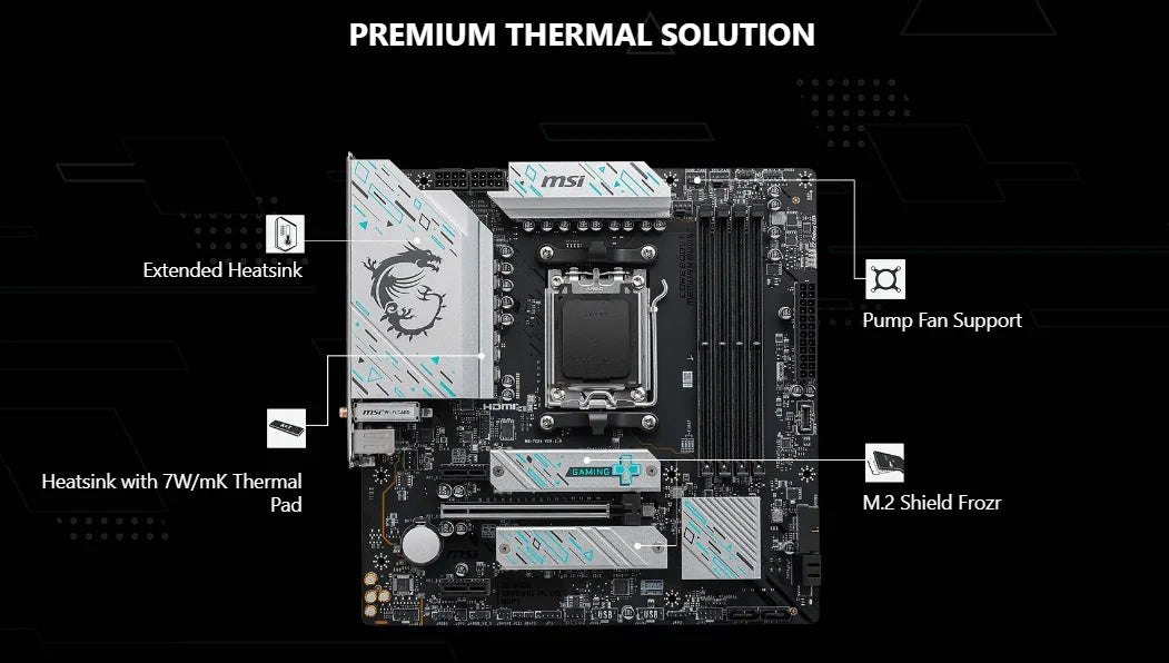 [NEW] MSI B650M GAMING PLUS WIFI - AMD B650 Supports DDR5 7200+MHz (OC) 192GB AMD Ryzen ™ 7000 8000 Series Motherboard Socket AM5