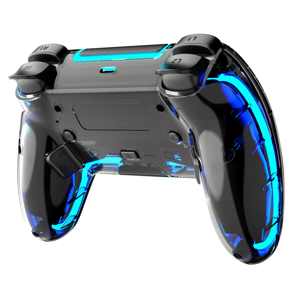 PS5 Wireless Controller - STK-5007L for PS5,Transparent Controller with Breathing RGB Light, Programmable Buttons&Type-C Port