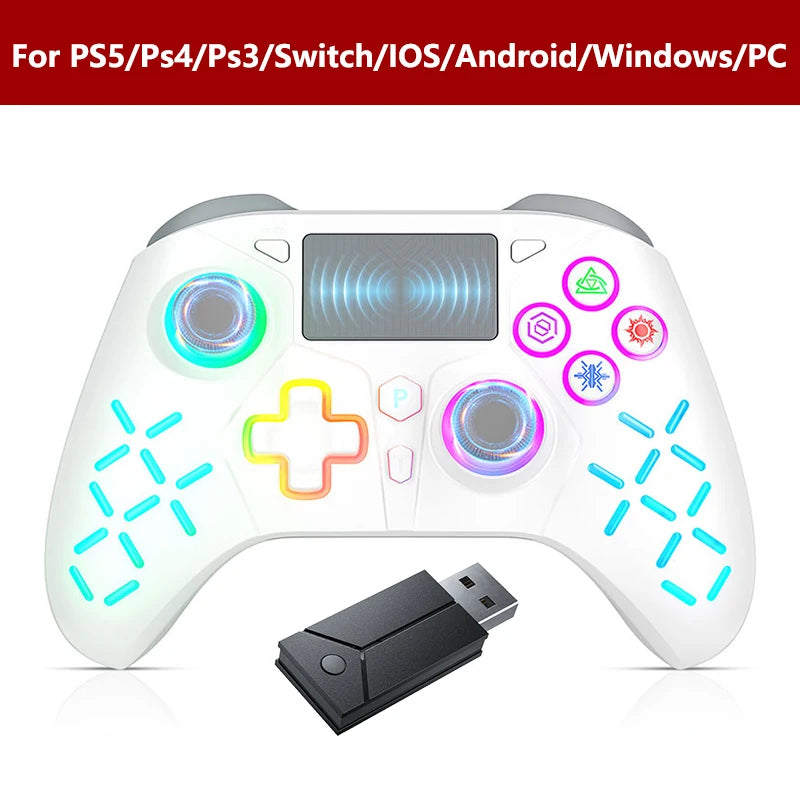 PS3/PS4/PS5 Wireless Controller - Gamepad For Ps5/Ps4 Console, P5 Wireless Controller, Dual Vibration Hall Effect, With Turbo Touchpad, Gaming Remote Accessories