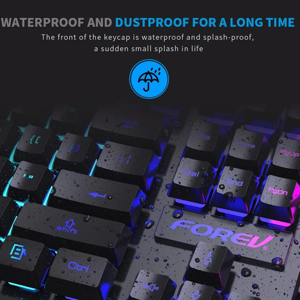 * Gaming Keyboard - 104 Keys, Wired Keyboard, RGB Colorful Gaming Keyboard, Mechanical Feel, Keyboard Standard, Keyboard for Windows, Laptop, Computer