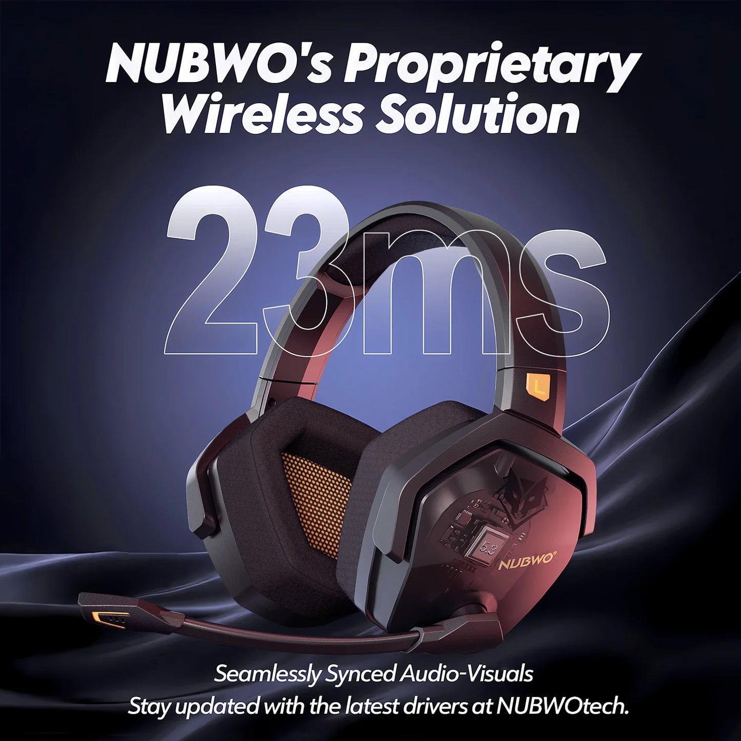 * Gaming Headphones with Microphone - NUBWO G06 Dual Wireless Gaming Headphones, 2.4GHz Bluetooth, 5.3 Gamer Headsets with Microphone for PS5, PS4, PC, Mobile, Switch