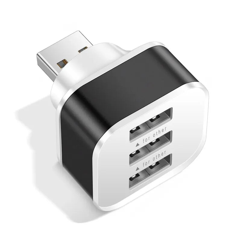 3 Port USB Slots Adaptor - USB 3 in 1 2.0 Multple USB Interface Extender Auto Electronics Accessories