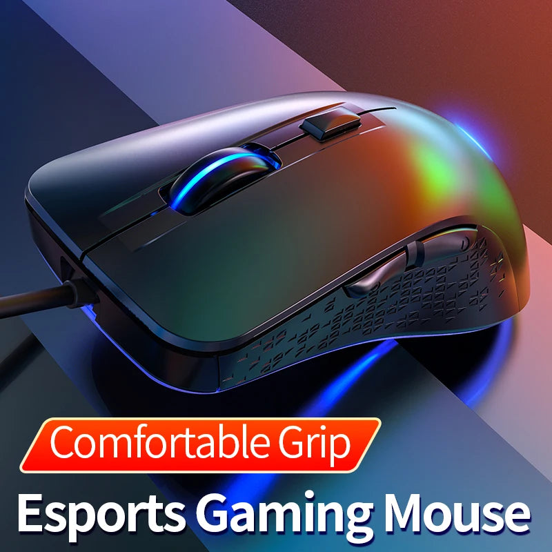 Gaming Computer Mouse #2 - Ergonomic, Wired, for Office, Laptop, Desktop, PC, eSports, Comfortable, Versatile