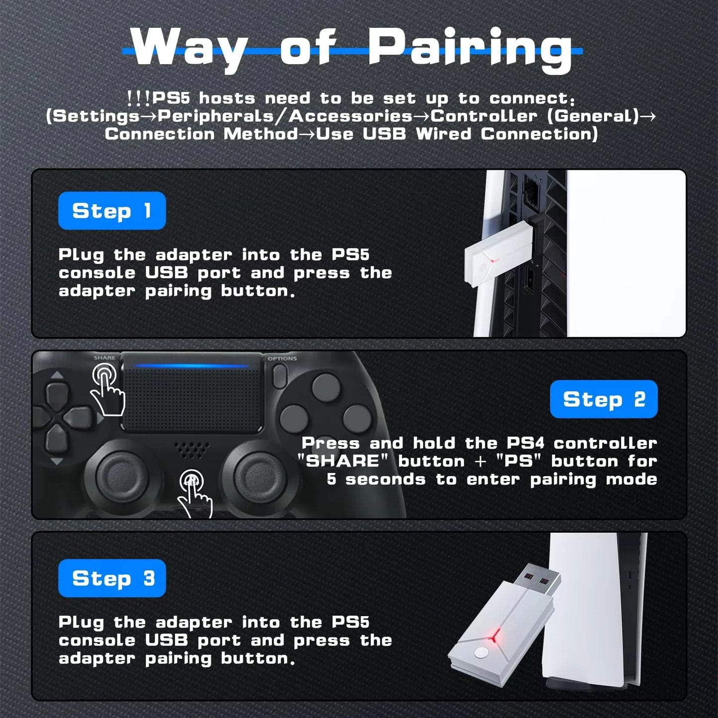 PS3/PS4/PS5 Wireless Controller - Gamepad For Ps5/Ps4 Console, P5 Wireless Controller, Dual Vibration Hall Effect, With Turbo Touchpad, Gaming Remote Accessories
