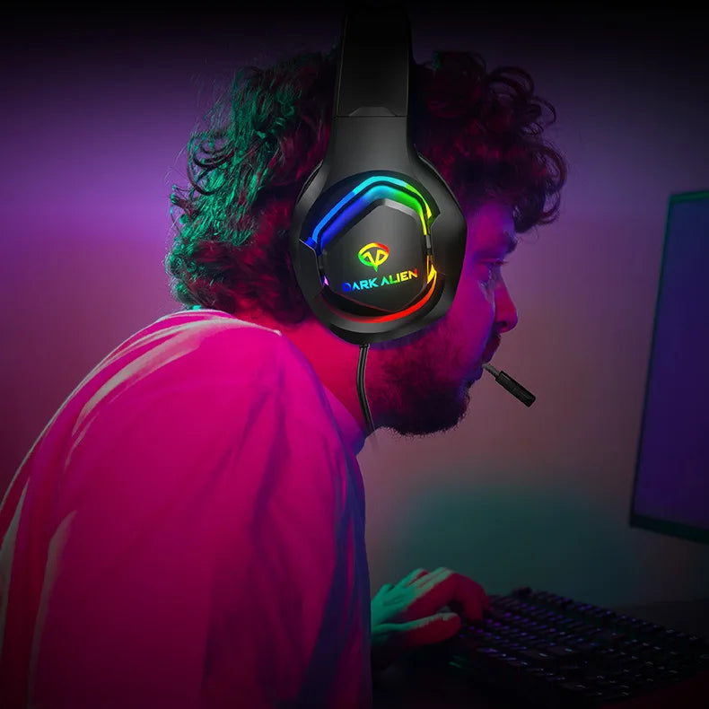 * Gaming Headphones with Microphone - For PC/PS4/PS5, EKSA E1000, 7.1 Surround, RGB Gaming Headset, USB Wired Headphones With Noise Cancelling Microphone