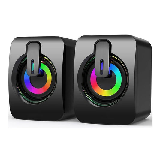 * Computer Speakers - RGB Lighting Option, For PC, Laptop, Desktop, Caixa De Som Sound Box, Music Audio System, Column Acoustics, Amplified Unit