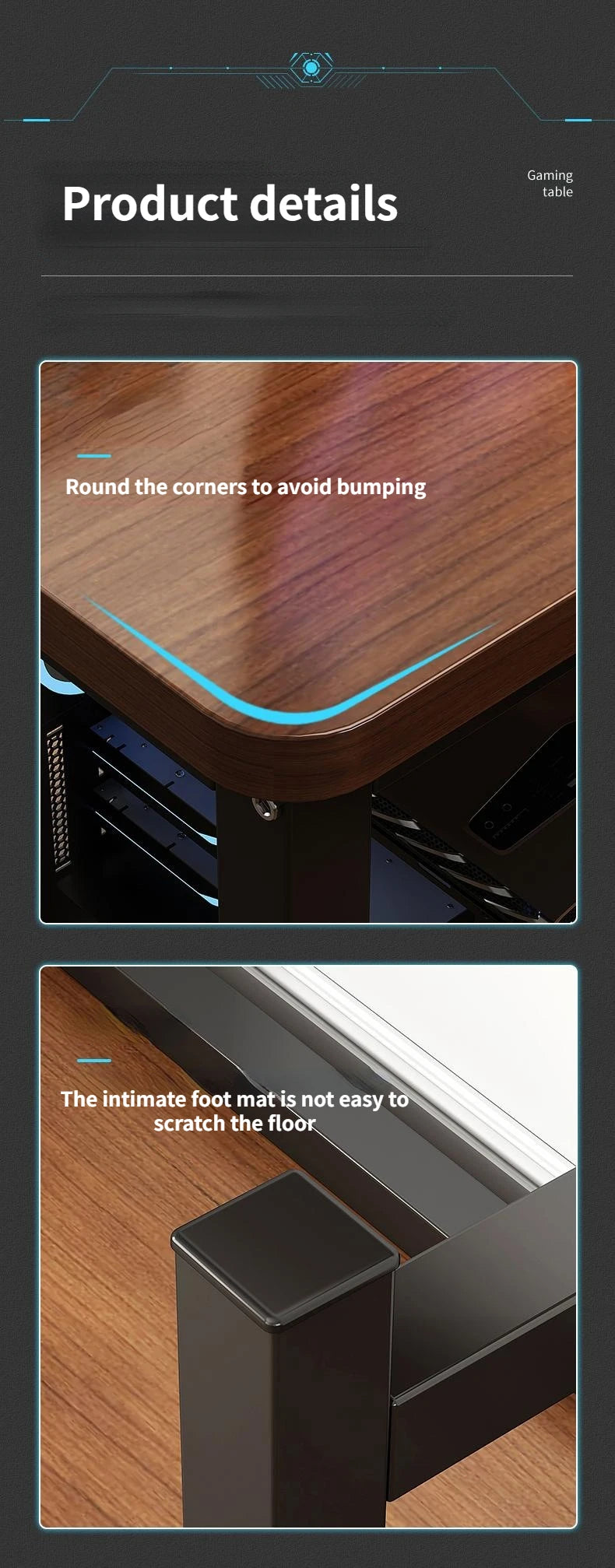 Modern Corner Computer Table - Desk, Home, Double Gaming Desk for Office, Designer L-shaped, Office Computer Desk with Bookshelf Furniture
