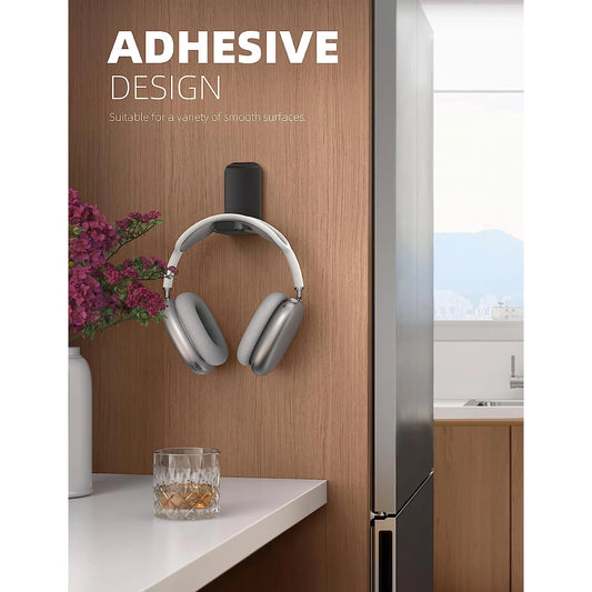 Headphone Hanger - Computer Game Accessories Suitable Small Hanging Headphone Stand Foldable Hook Mount  For School Dormitory Home Office Black
