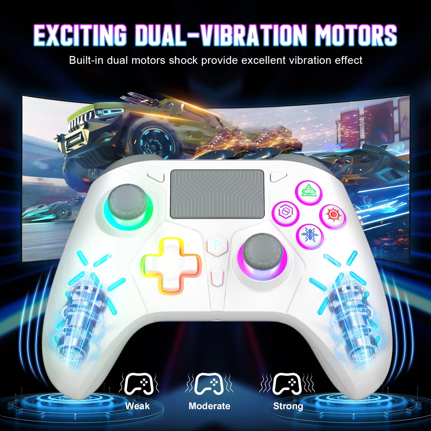 PS3/PS4/PS5 Wireless Controller - Gamepad For Ps5/Ps4 Console, P5 Wireless Controller, Dual Vibration Hall Effect, With Turbo Touchpad, Gaming Remote Accessories