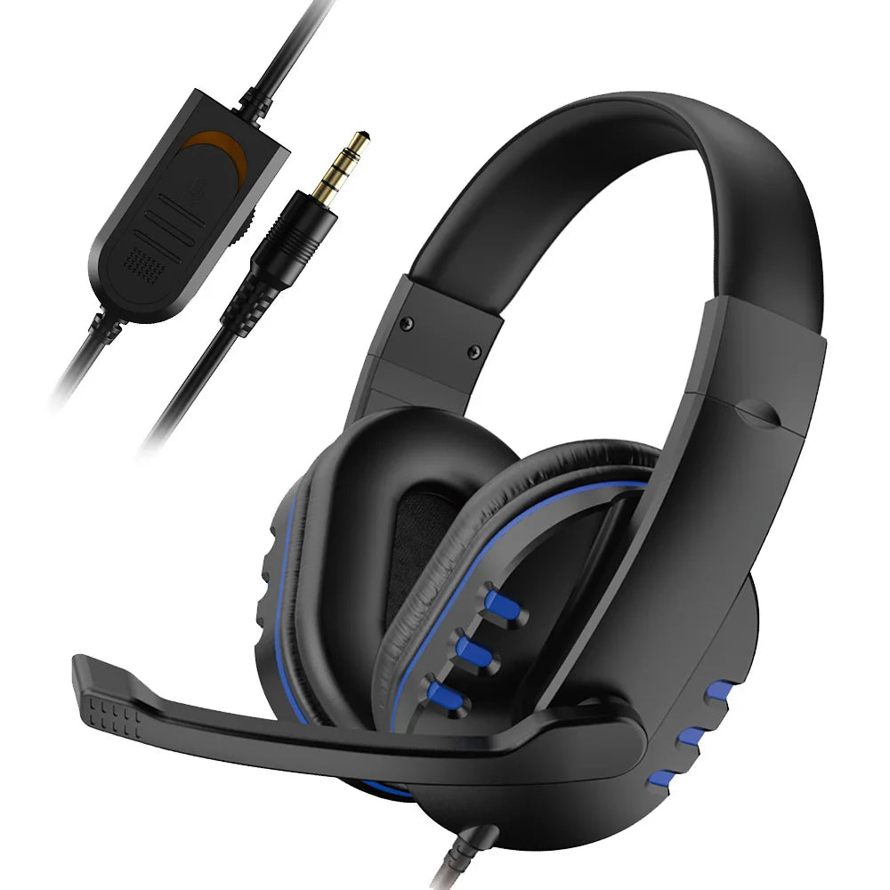 * Gaming Headphones w/ Microphone - 3.5mm Wired, Gaming Headset, Music, For PS4, PC, Chat With Microphone
