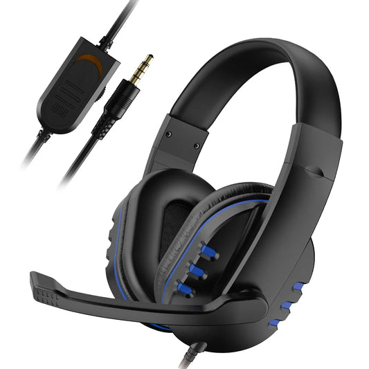 * Gaming Headphones w/ Microphone - 3.5mm Wired, Gaming Headset, Music, For PS4, PC, Chat With Microphone