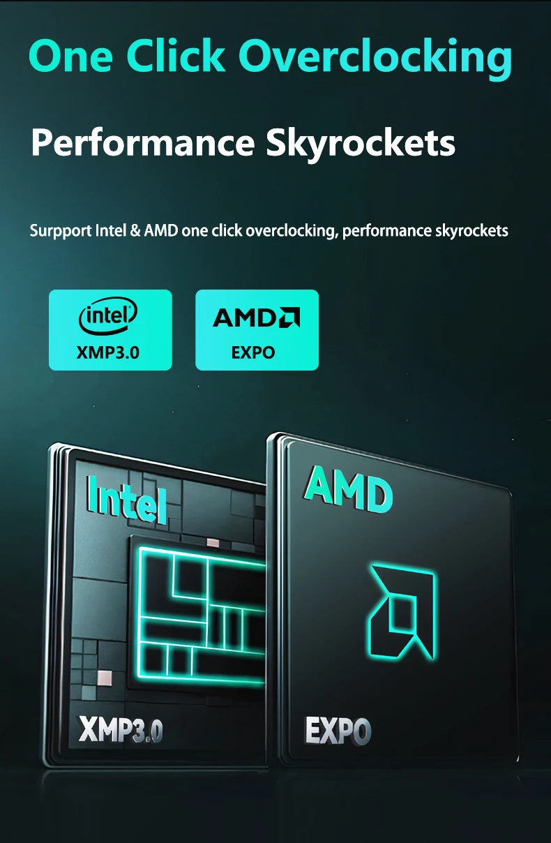 * GUDGA Memoria Ram DDR5 - 8GB/16GB/32GB 4800MHz 5600Mhz 6000Mhz 6400Mhz 6800Mhz  CL34/38/46/40 Desktop Computer Dimm Memory