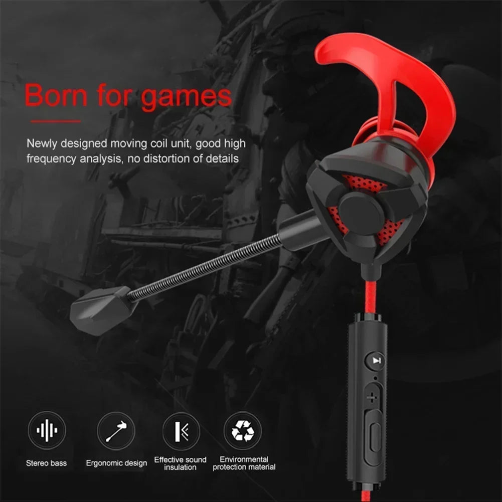 Wired Gaming Earbuds with Microphone - PS4, Phone, Tablet, Laptop, and Universal Game