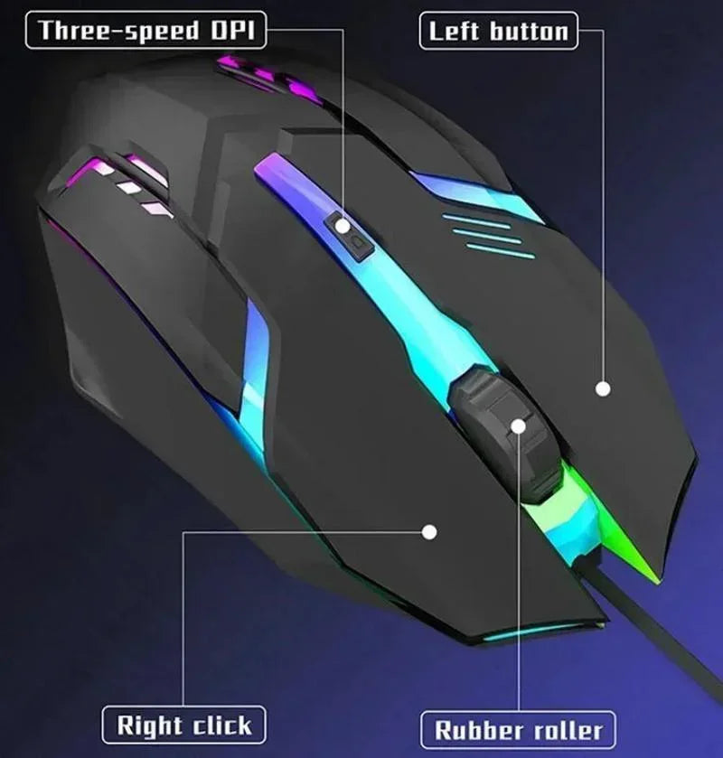 Gaming Computer Mouse #1 - Latest, High-quality, Ergonomic, Desktop, Laptop, 4-button, USB, RGB Backlit