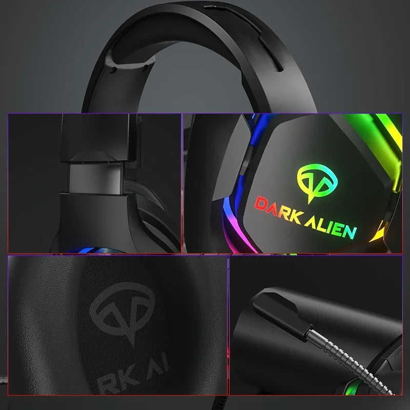 * Gaming Headphones with Microphone - For PC/PS4/PS5, EKSA E1000, 7.1 Surround, RGB Gaming Headset, USB Wired Headphones With Noise Cancelling Microphone