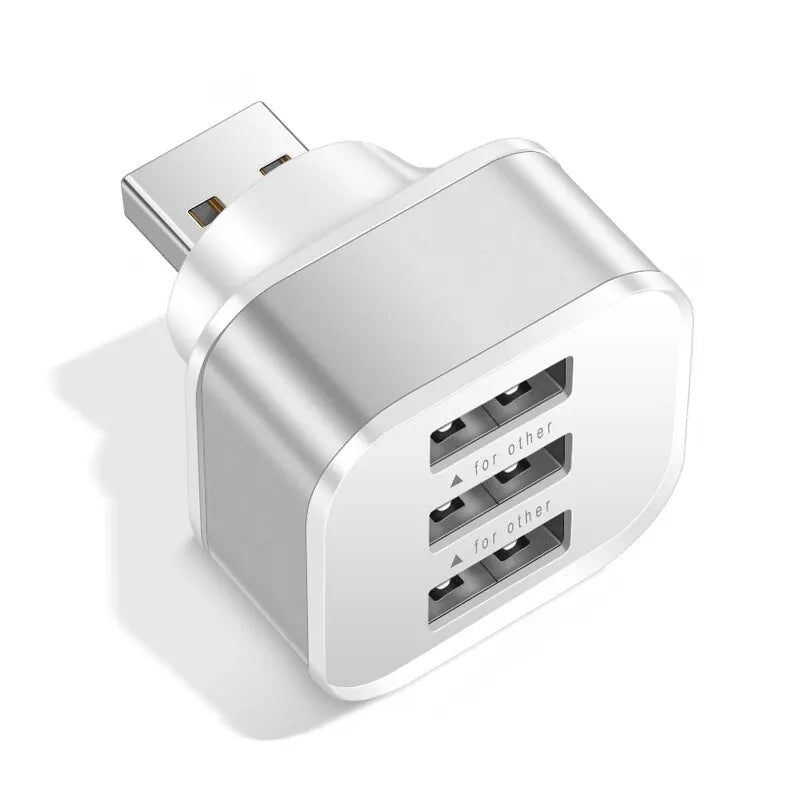 3 Port USB Slots Adaptor - USB 3 in 1 2.0 Multple USB Interface Extender Auto Electronics Accessories