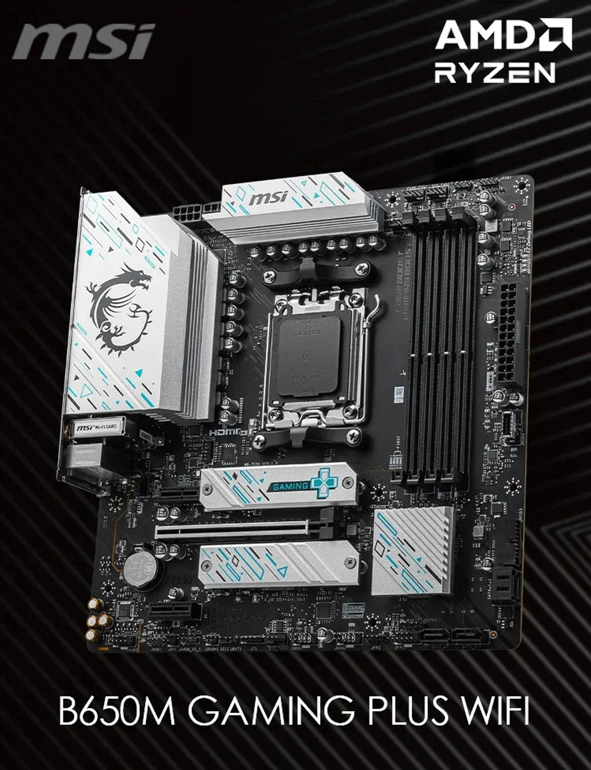 [NEW] MSI B650M GAMING PLUS WIFI - AMD B650 Supports DDR5 7200+MHz (OC) 192GB AMD Ryzen ™ 7000 8000 Series Motherboard Socket AM5